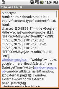 View Web Source - contenido HTML