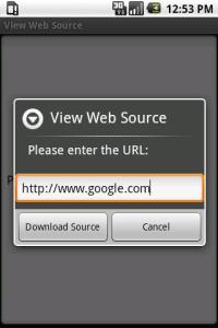 View Web Source - ingresar URL